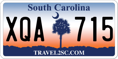 SC license plate XQA715