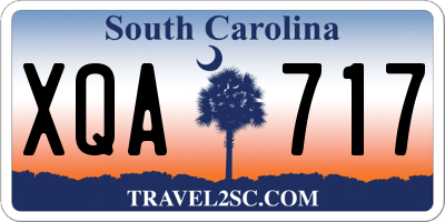 SC license plate XQA717