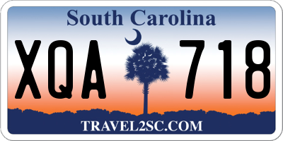 SC license plate XQA718