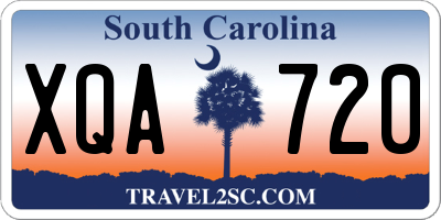 SC license plate XQA720