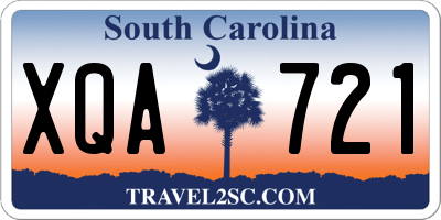 SC license plate XQA721
