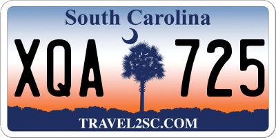 SC license plate XQA725