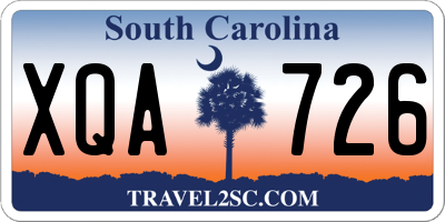 SC license plate XQA726