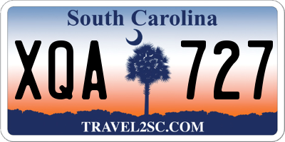 SC license plate XQA727
