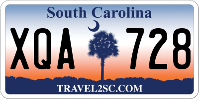 SC license plate XQA728