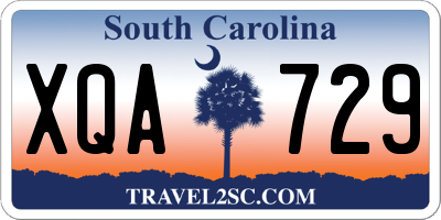 SC license plate XQA729