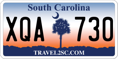 SC license plate XQA730
