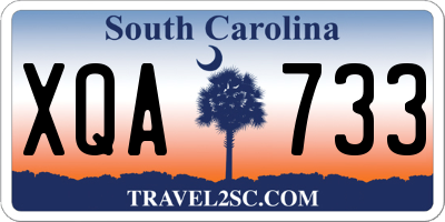SC license plate XQA733
