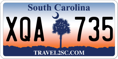 SC license plate XQA735