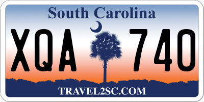 SC license plate XQA740