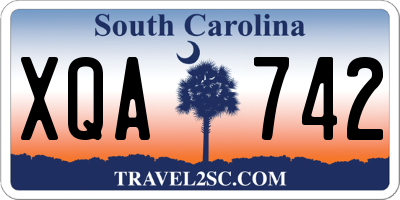 SC license plate XQA742