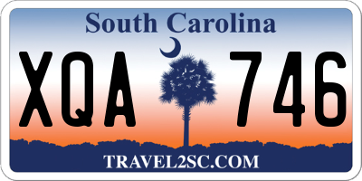 SC license plate XQA746
