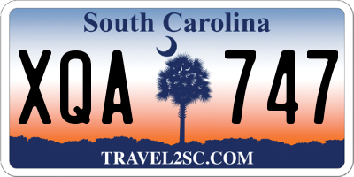 SC license plate XQA747