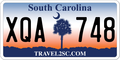 SC license plate XQA748