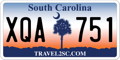 SC license plate XQA751