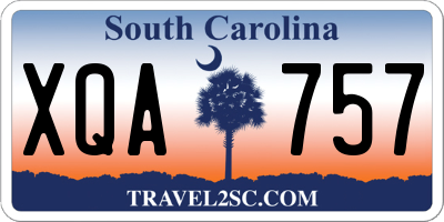 SC license plate XQA757
