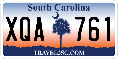 SC license plate XQA761