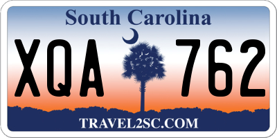 SC license plate XQA762