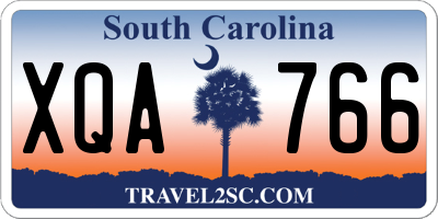 SC license plate XQA766