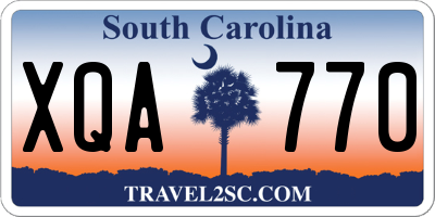 SC license plate XQA770