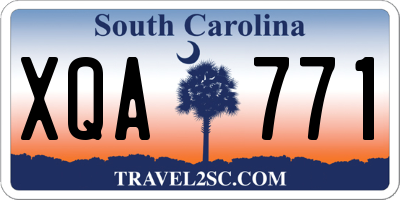 SC license plate XQA771