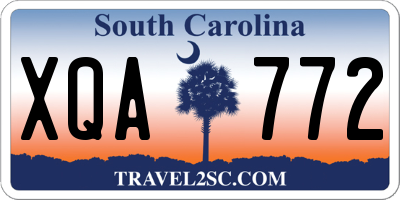 SC license plate XQA772