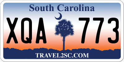 SC license plate XQA773