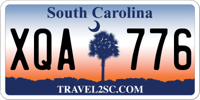 SC license plate XQA776