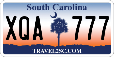 SC license plate XQA777
