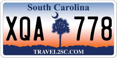 SC license plate XQA778