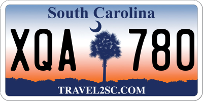 SC license plate XQA780