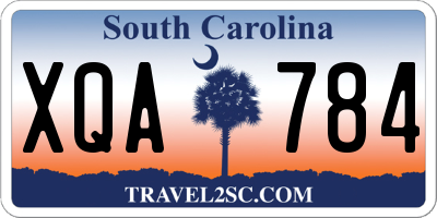 SC license plate XQA784