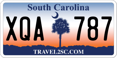 SC license plate XQA787