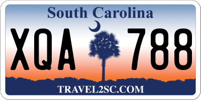 SC license plate XQA788