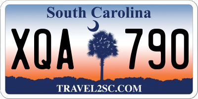 SC license plate XQA790