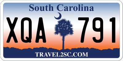 SC license plate XQA791