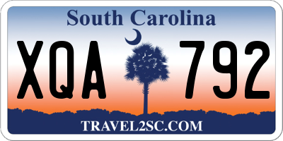 SC license plate XQA792
