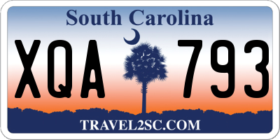 SC license plate XQA793