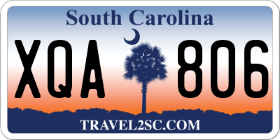 SC license plate XQA806