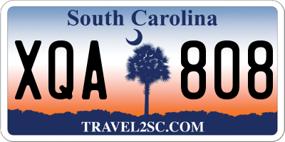 SC license plate XQA808