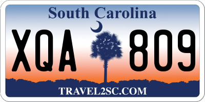 SC license plate XQA809