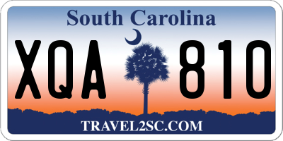 SC license plate XQA810