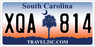 SC license plate XQA814