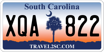 SC license plate XQA822