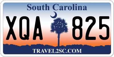 SC license plate XQA825