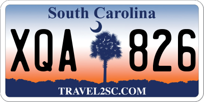 SC license plate XQA826