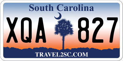 SC license plate XQA827
