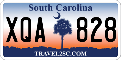 SC license plate XQA828