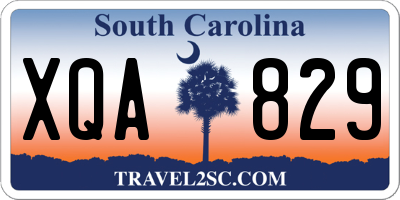SC license plate XQA829