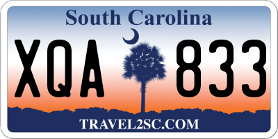 SC license plate XQA833